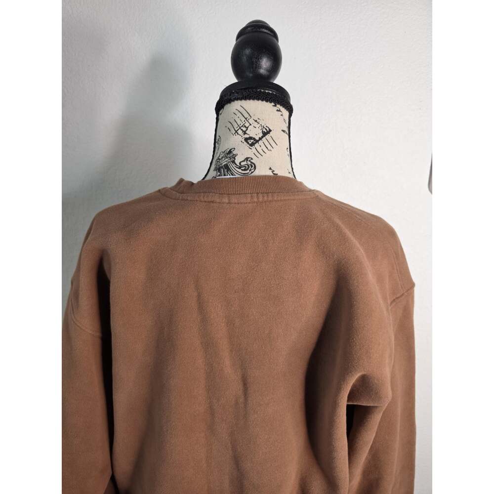 Aritzia TNA Cozy fleece Boyfriend Sweater SZ XS Crewneck Brown Sweatfleece - Picture 7 of 11